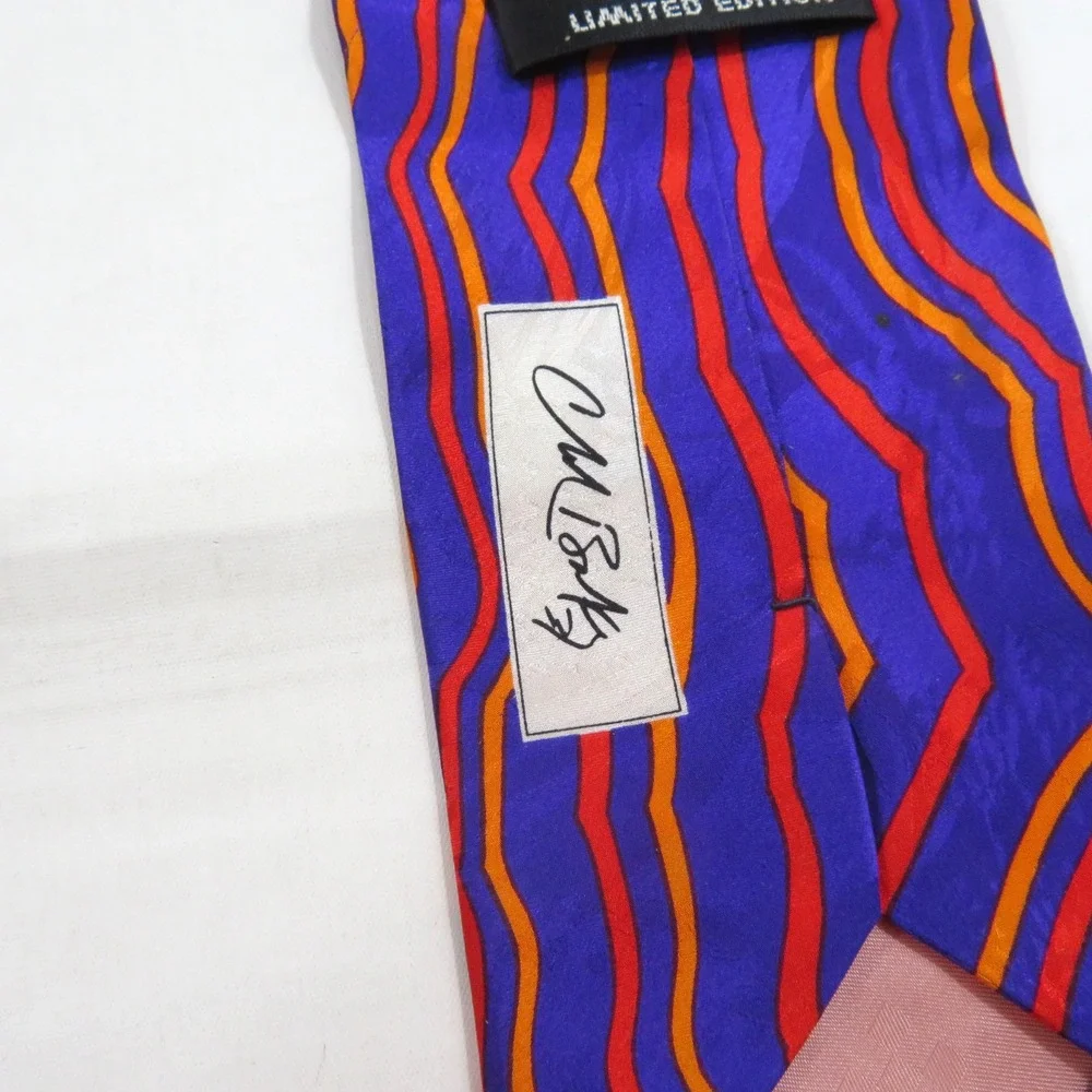 Nike Limited Edition Charles Barkley Silk Neck Tie Purple White Red Suns 1990s